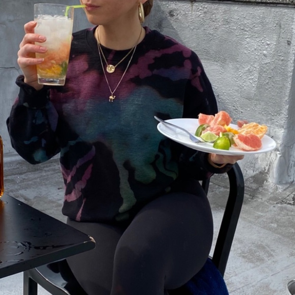 Tie dye crew neck